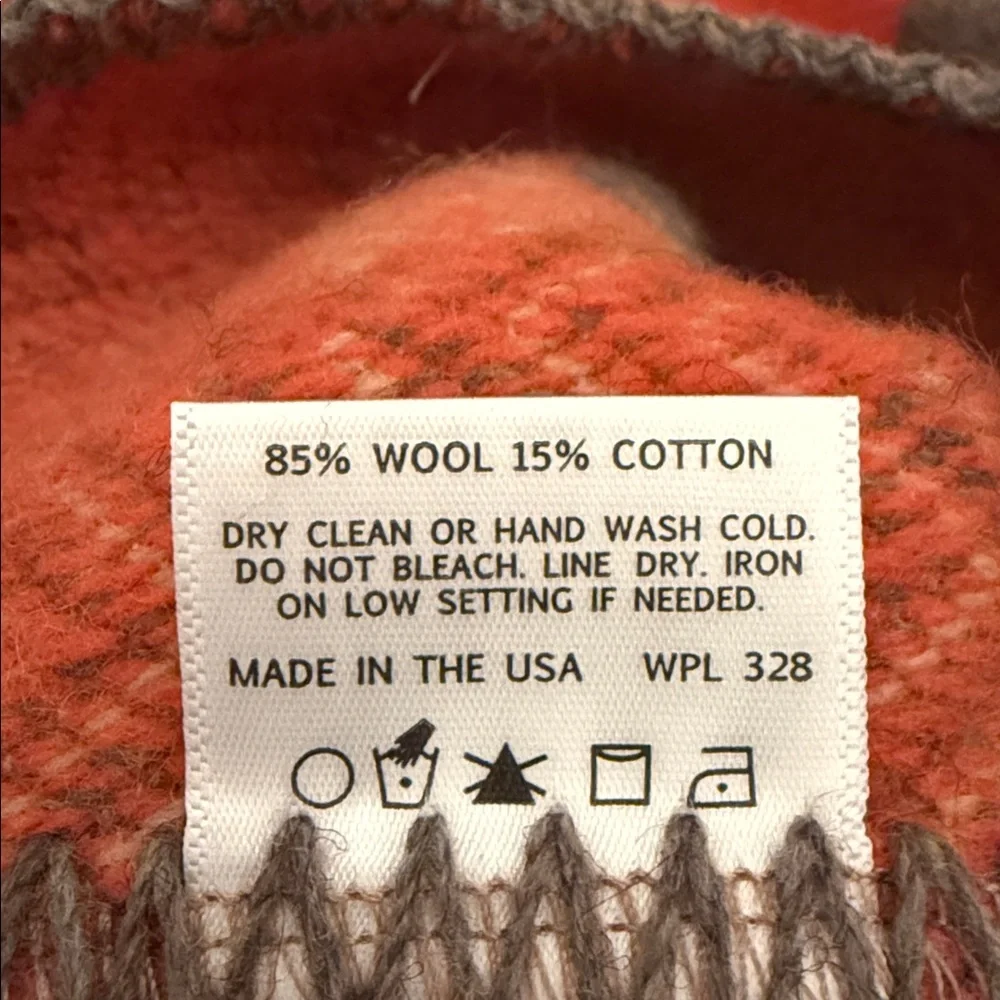 NEW Anthropologie Faribault Monogram D Wool Blend Throw Blanket